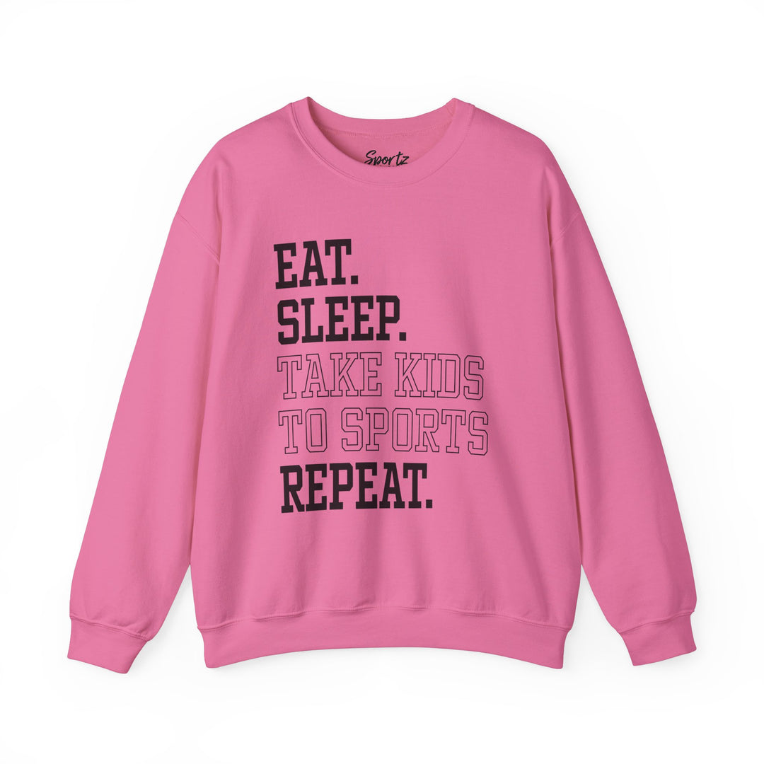 Eat Sleep Take Kids To Sports Repeat Adult Unisex Crewneck Sweatshirt