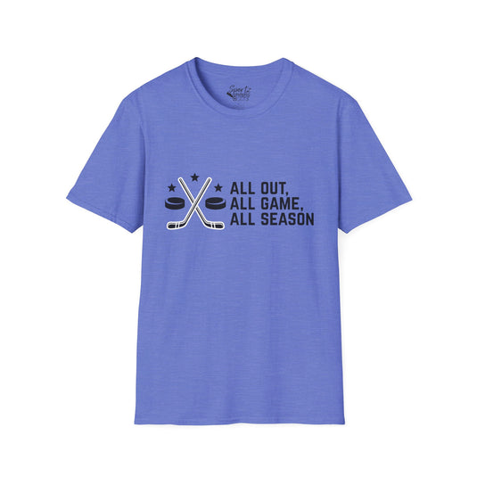 All Out All Game All Season Hockey Adult Unisex Basic T-Shirt