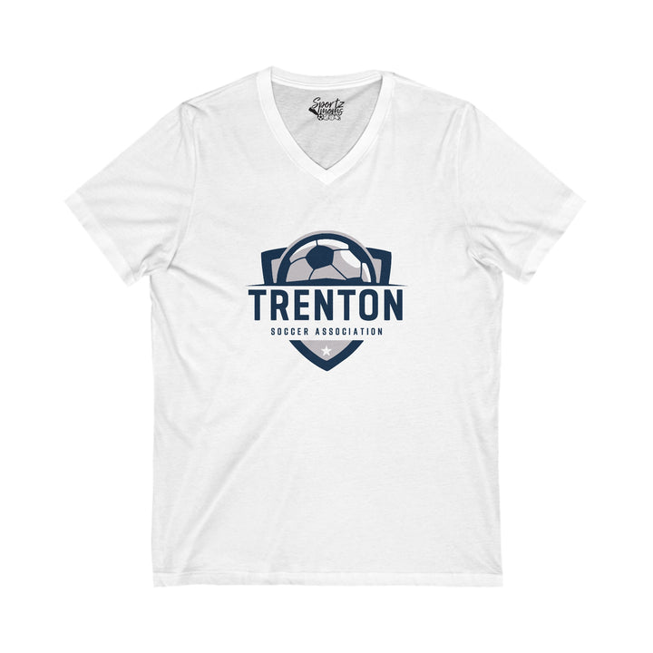 Trenton Soccer Association Unisex Adult Women's V-Neck T-Shirt
