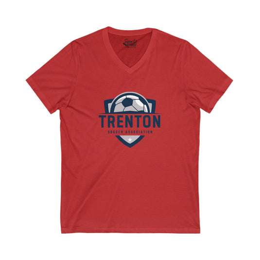 Trenton Soccer Association Unisex Adult Women's V-Neck T-Shirt