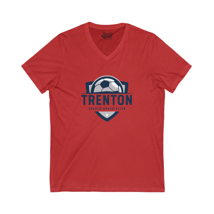 Trenton Soccer Association Unisex Adult Women's V-Neck T-Shirt
