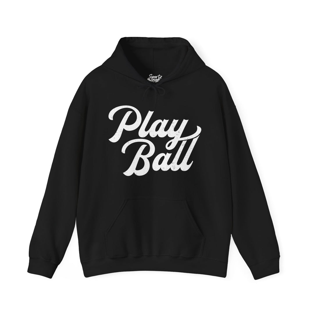 Play Ball Baseball Adult Unisex Hooded Sweatshirt