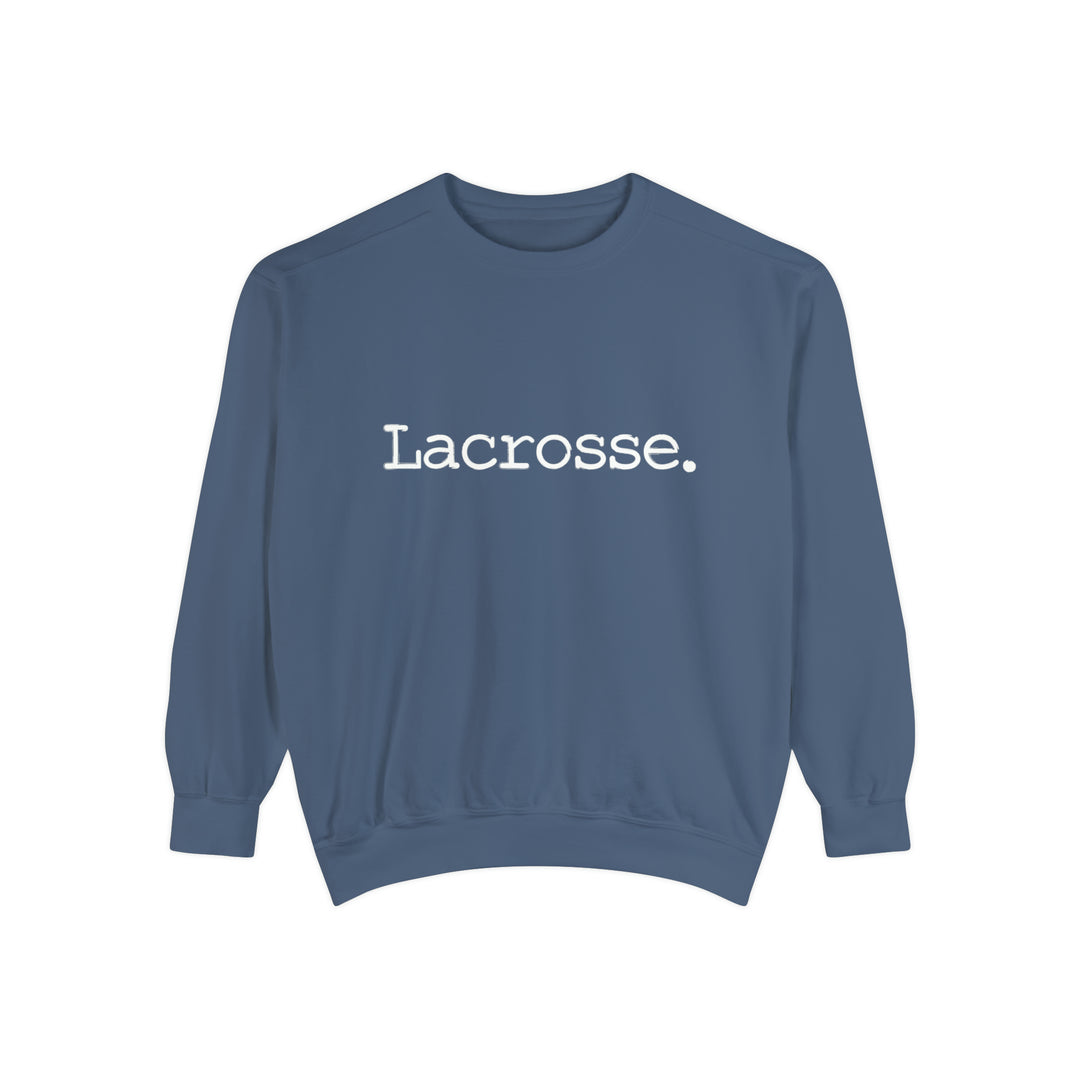 Typewriter Design Lacrosse Adult Unisex Premium Crewneck Sweatshirt