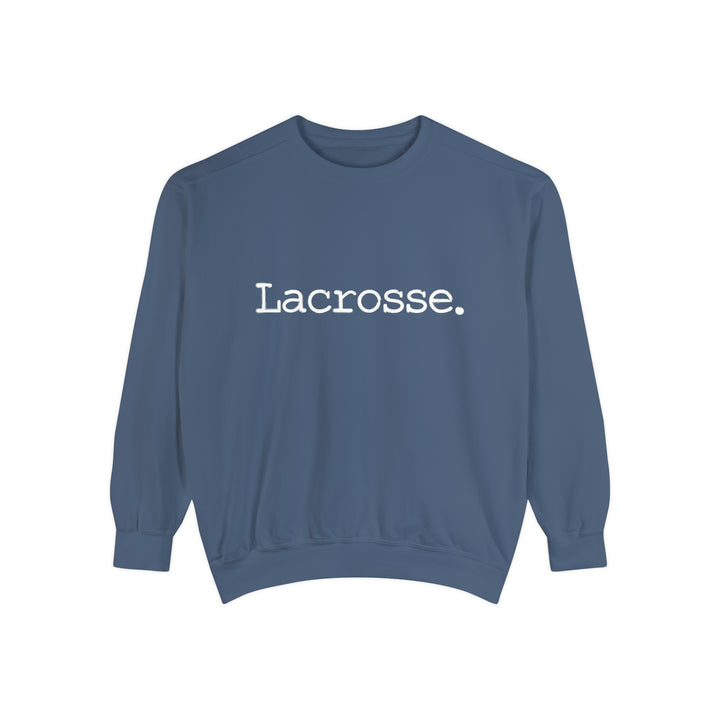 Typewriter Design Lacrosse Adult Unisex Premium Crewneck Sweatshirt