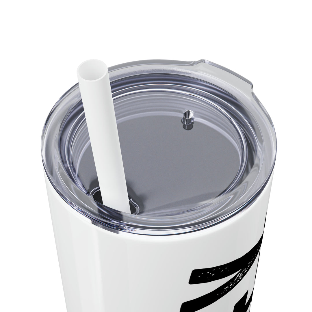 Rustic Design Hockey 20oz Skinny Tumbler with Straw in Matte or Glossy