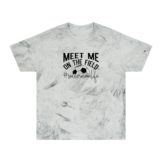 Meet Me on the Field Soccer Adult Unisex Colorblast T-Shirt