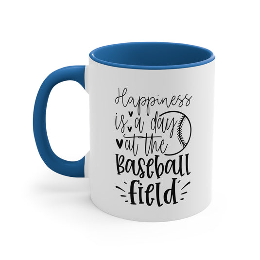 Happiness is a Day Baseball 11oz Accent Mug