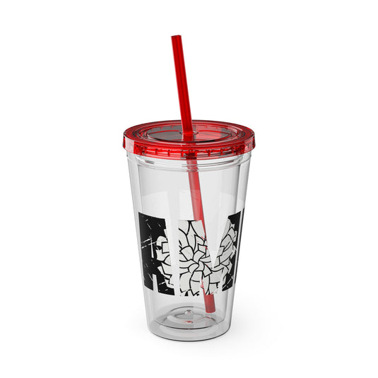 Cheer 16 oz Sunsplash Tumbler with Straw w/Custom Name