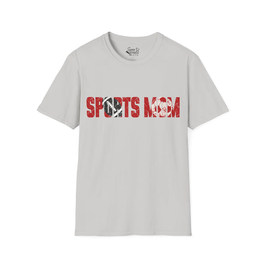 Sports Mom w/Football & Soccer Ball Adult Unisex Basic T-Shirt