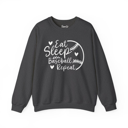 Eat Sleep Baseball Repeat Adult Unisex Basic Crewneck Sweatshirt