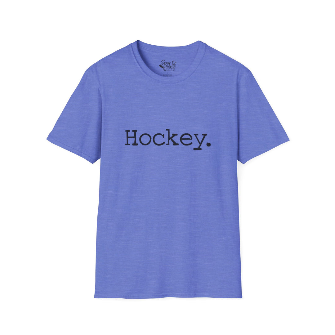 Typewriter Design Hockey Adult Unisex T-Shirt