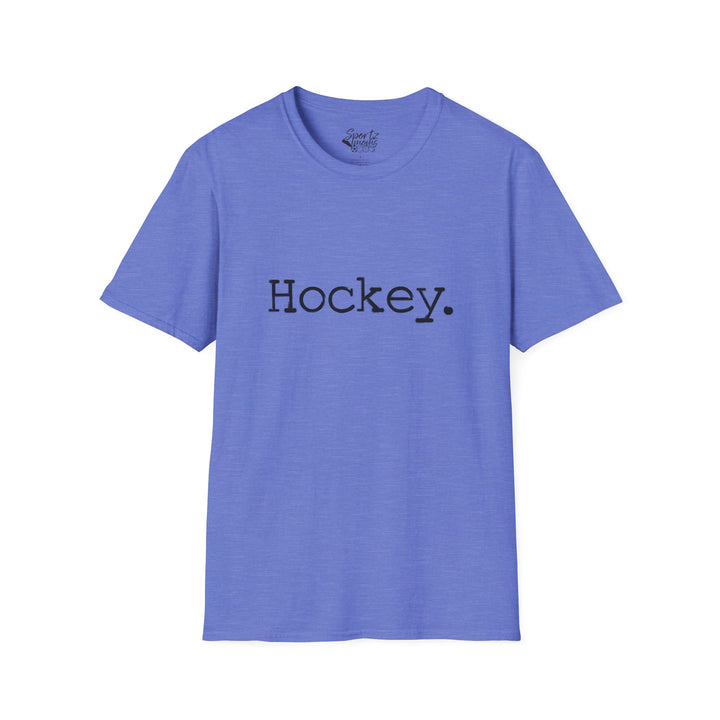 Typewriter Design Hockey Adult Unisex T-Shirt