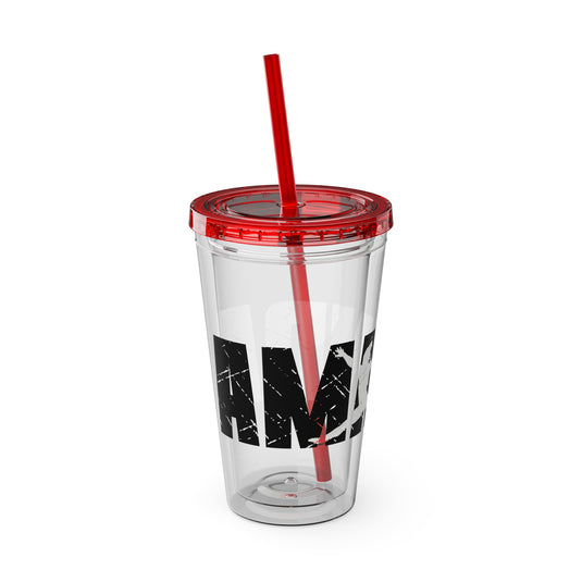 Gymnastics 16 oz Sunsplash Tumbler with Straw w/Custom Name