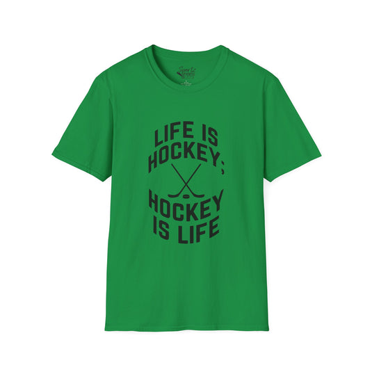 Life is Hockey Adult Unisex Basic T-Shirt