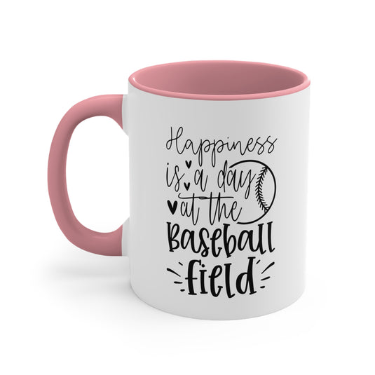 Happiness is a Day Baseball 11oz Accent Mug