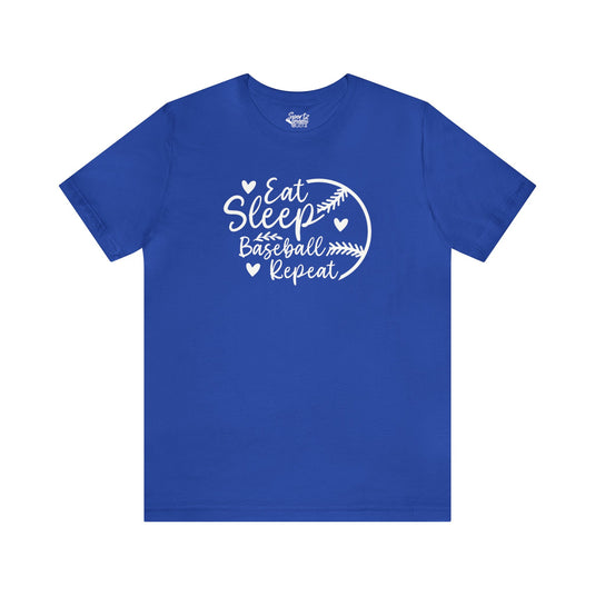 Eat Sleep Baseball Repeat Adult Unisex Mid-Level T-Shirt