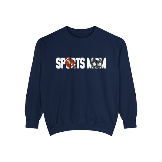 Sports Mom w/Football & Soccer Ball Adult Unisex Premium Crewneck Sweatshirt