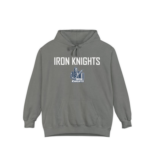 Iron Knights Premium Adult Unisex Hooded Sweatshirt W/Name, Number & Bible Verse - All White Design