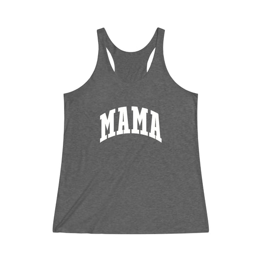 GLP1 and Done - Mama Women's Racerback Tank w/White Text