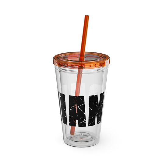 Lacrosse 16 oz Sunsplash Tumbler with Straw w/Custom Name