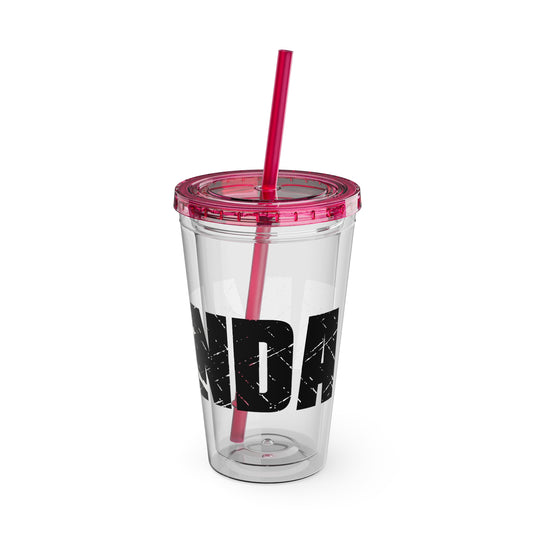 Gymnastics 16 oz Sunsplash Tumbler with Straw w/Custom Name