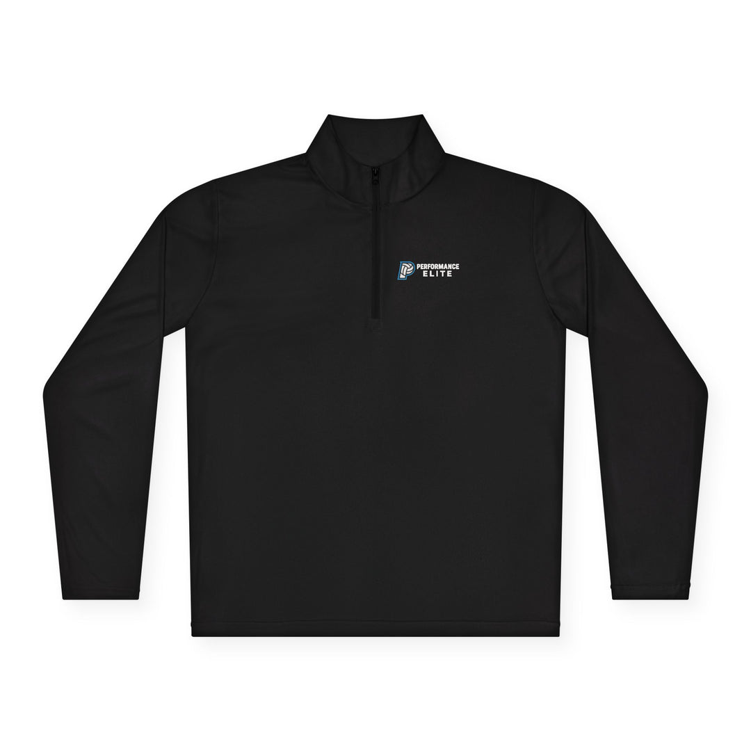 Performance Elite Unisex Adult Long Sleeve Quarter-Zip Pullover w/Front & Back Logo