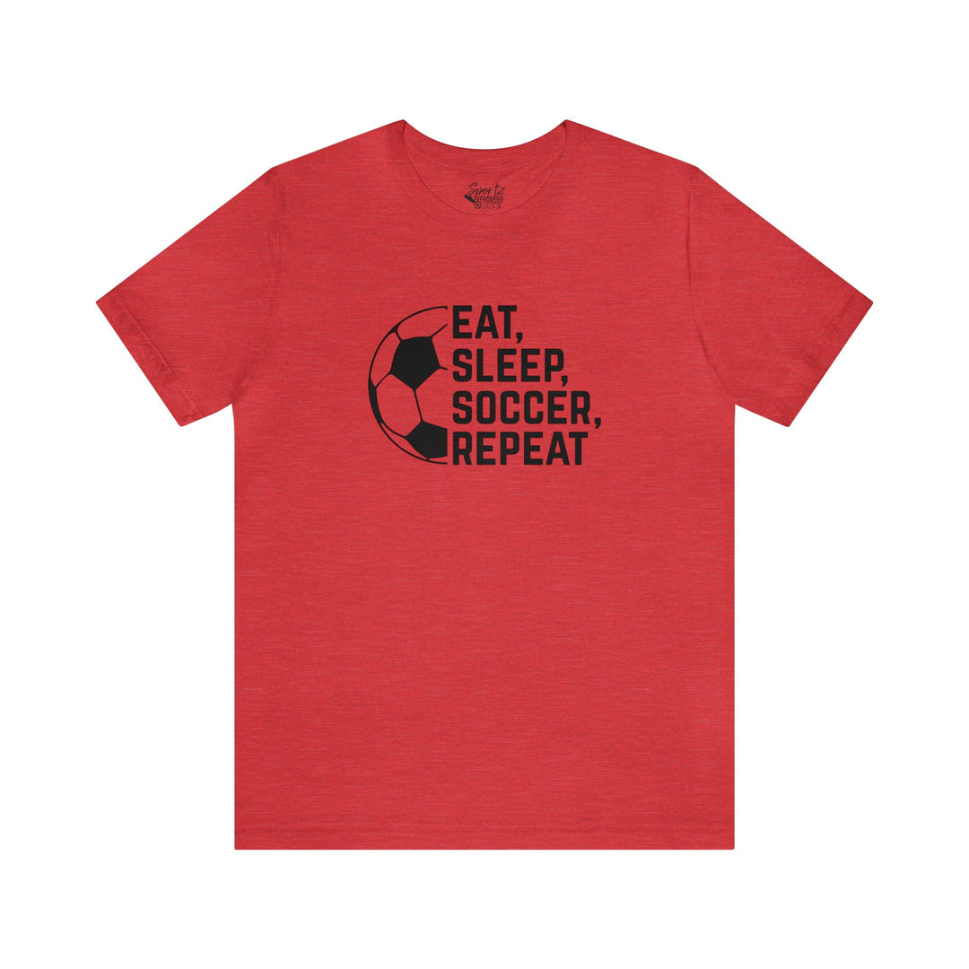 Eat Sleep Soccer Repeat Adult Unisex Mid-Level T-Shirt