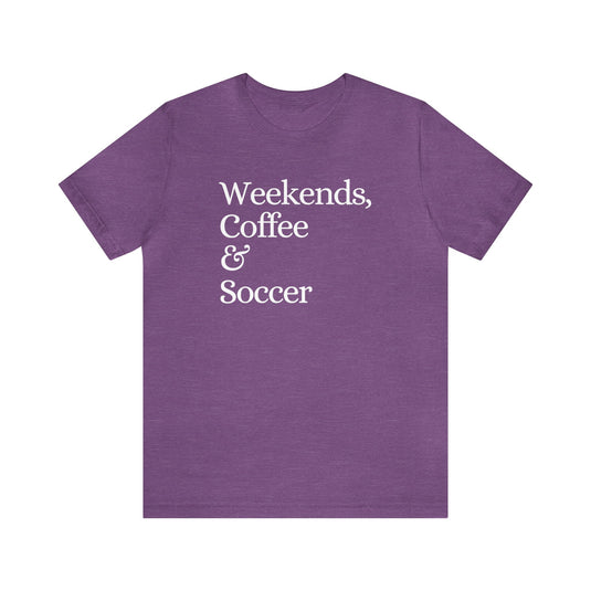 Weekends Coffee & Soccer V2 Adult Unisex Mid-Level T-Shirt