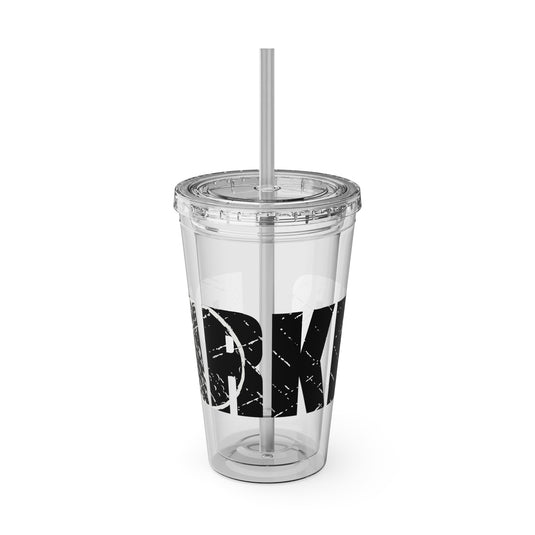 Golf 16 oz Sunsplash Tumbler with Straw w/Custom Name