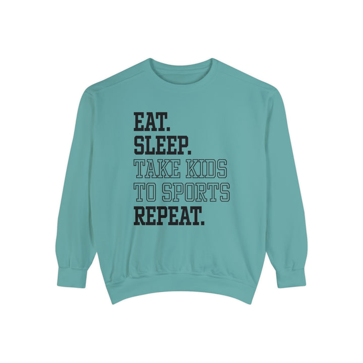 Eat Sleep Take Kids To Sports Repeat Adult Unisex Premium Crewneck Sweatshirt
