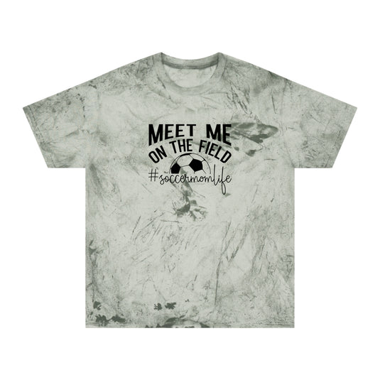 Meet Me on the Field Soccer Adult Unisex Colorblast T-Shirt