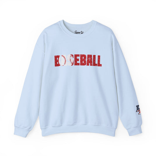 Iron Knights Baseball Basic Adult  Unisex Crewneck Sweatshirt w/Flag Logo on Left Sleeve