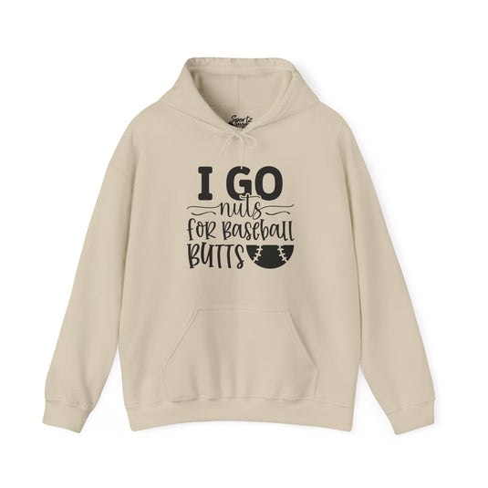 I Go Nuts Baseball Adult Unisex Basic Hooded Sweatshirt