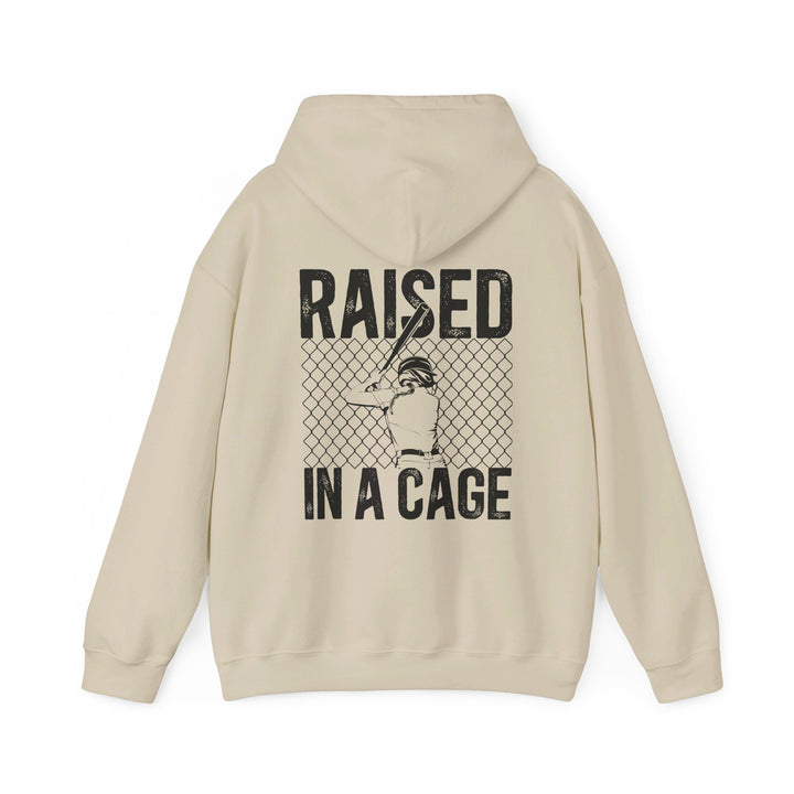 Raised in a Cage Softball Unisex Adult Hooded Sweatshirt