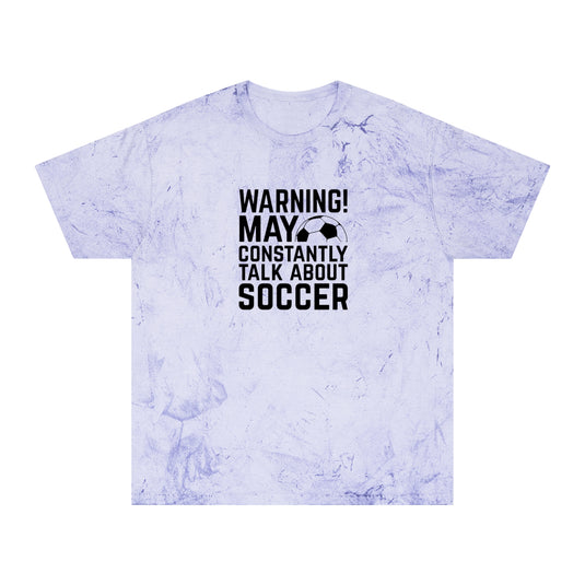 Warning Soccer Adult Unisex Colorblast T-Shirt