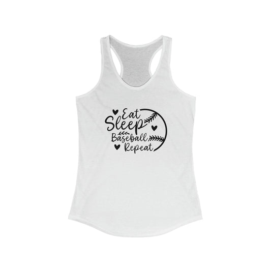 Eat Sleep Baseball Repeat Women's Racerback Tank