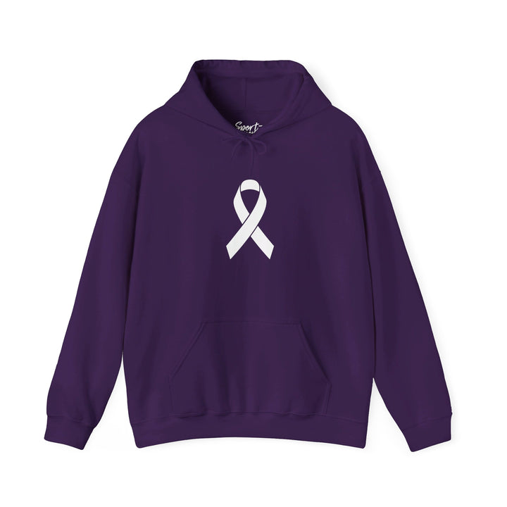 Cancer Ribbon Adult Unisex Hooded Sweatshirt