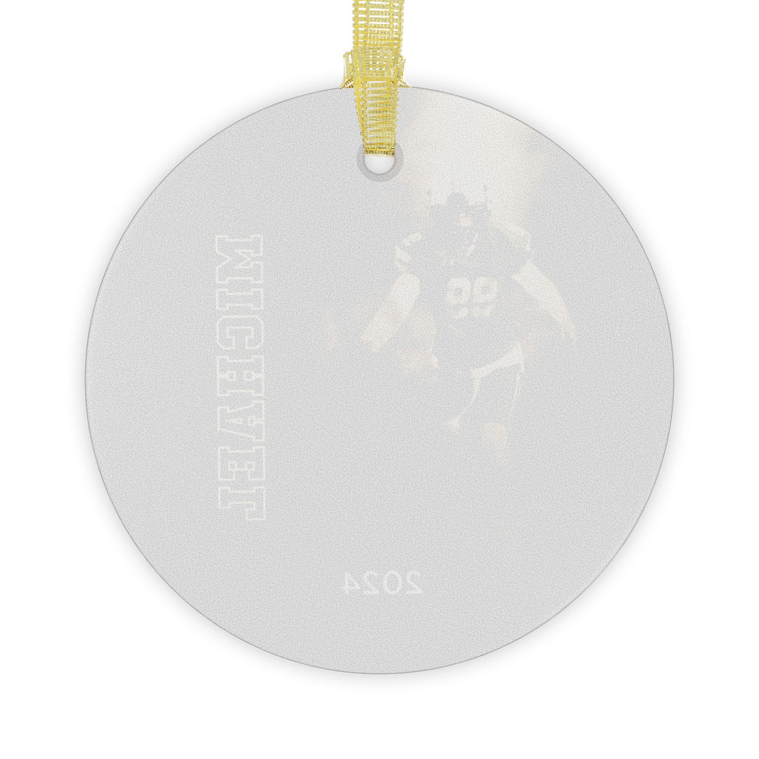 Custom Picture Glass Ornament - Gritty Effect