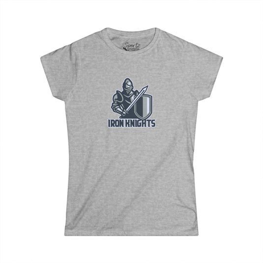 Iron Knights Basic Adult Women's T-Shirt w/Knight Design on front only