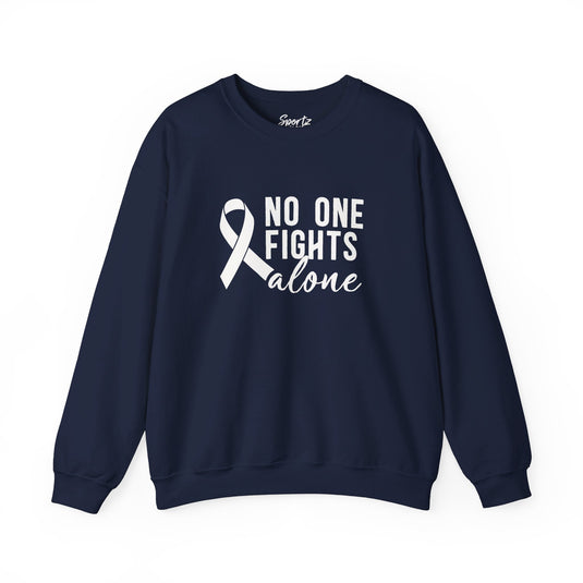 No One Fights Alone Adult Unisex Basic Crewneck Sweatshirt