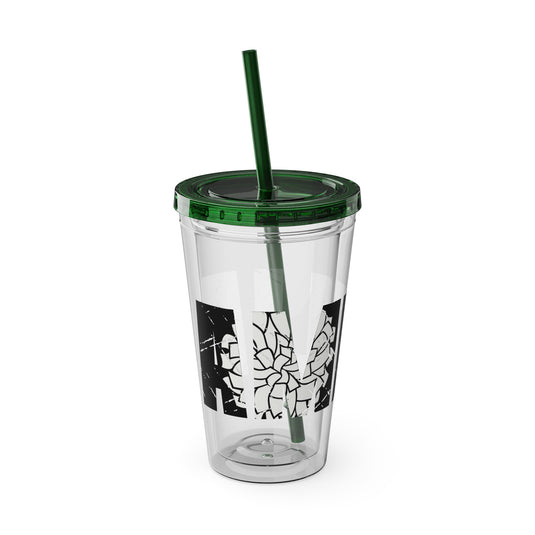 Cheer 16 oz Sunsplash Tumbler with Straw w/Custom Name