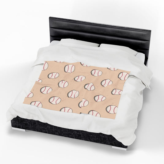 Vintage Baseball Plush Blanket