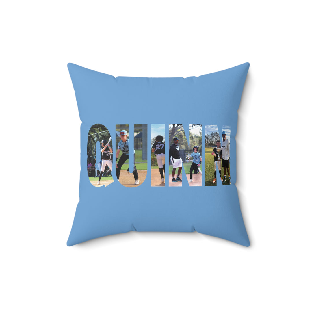 Custom Picture Block Name Polyester Pillow