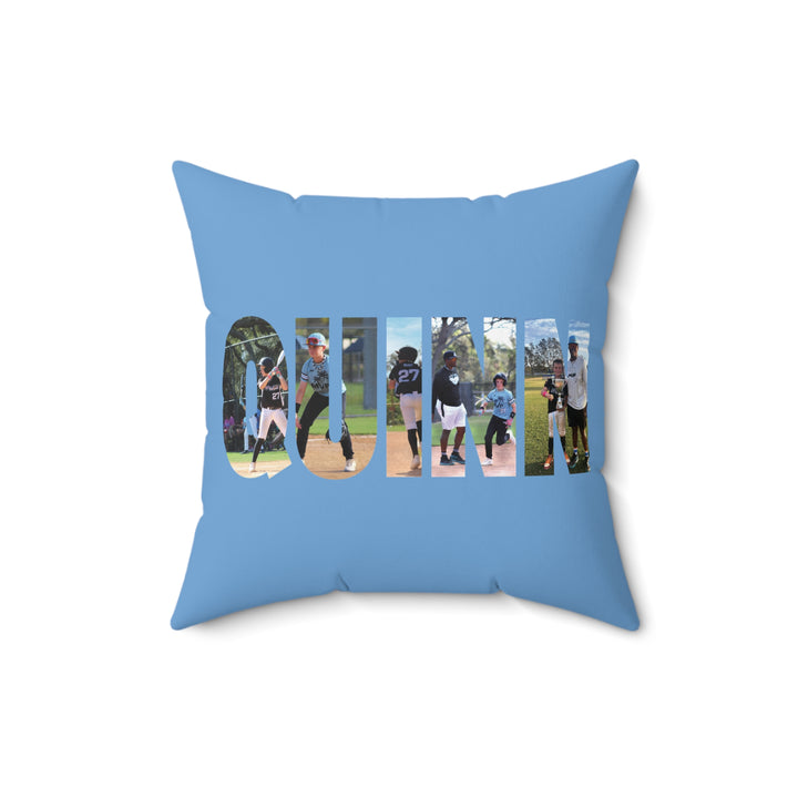 Custom Picture Block Name Polyester Pillow