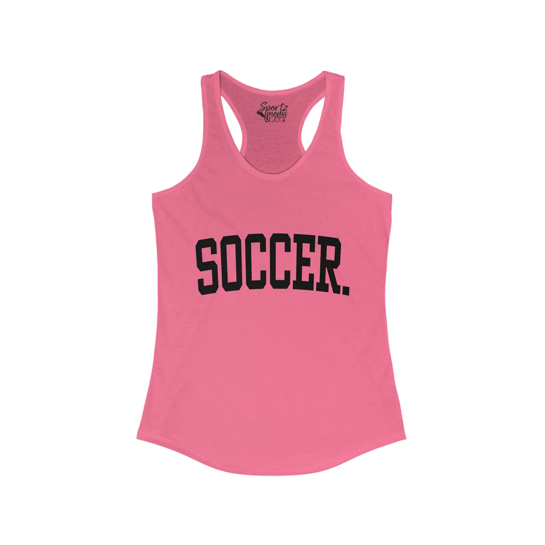 Tall Design Soccer Adult Women's Racerback Tank