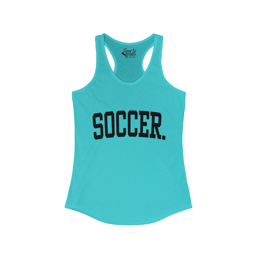Tall Design Soccer Adult Women's Racerback Tank