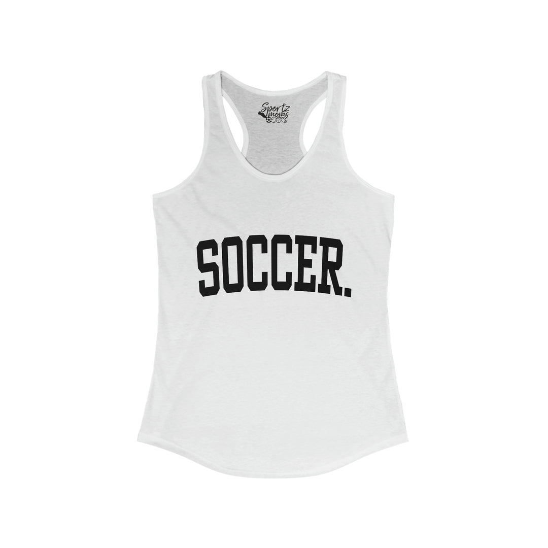 Tall Design Soccer Adult Women's Racerback Tank