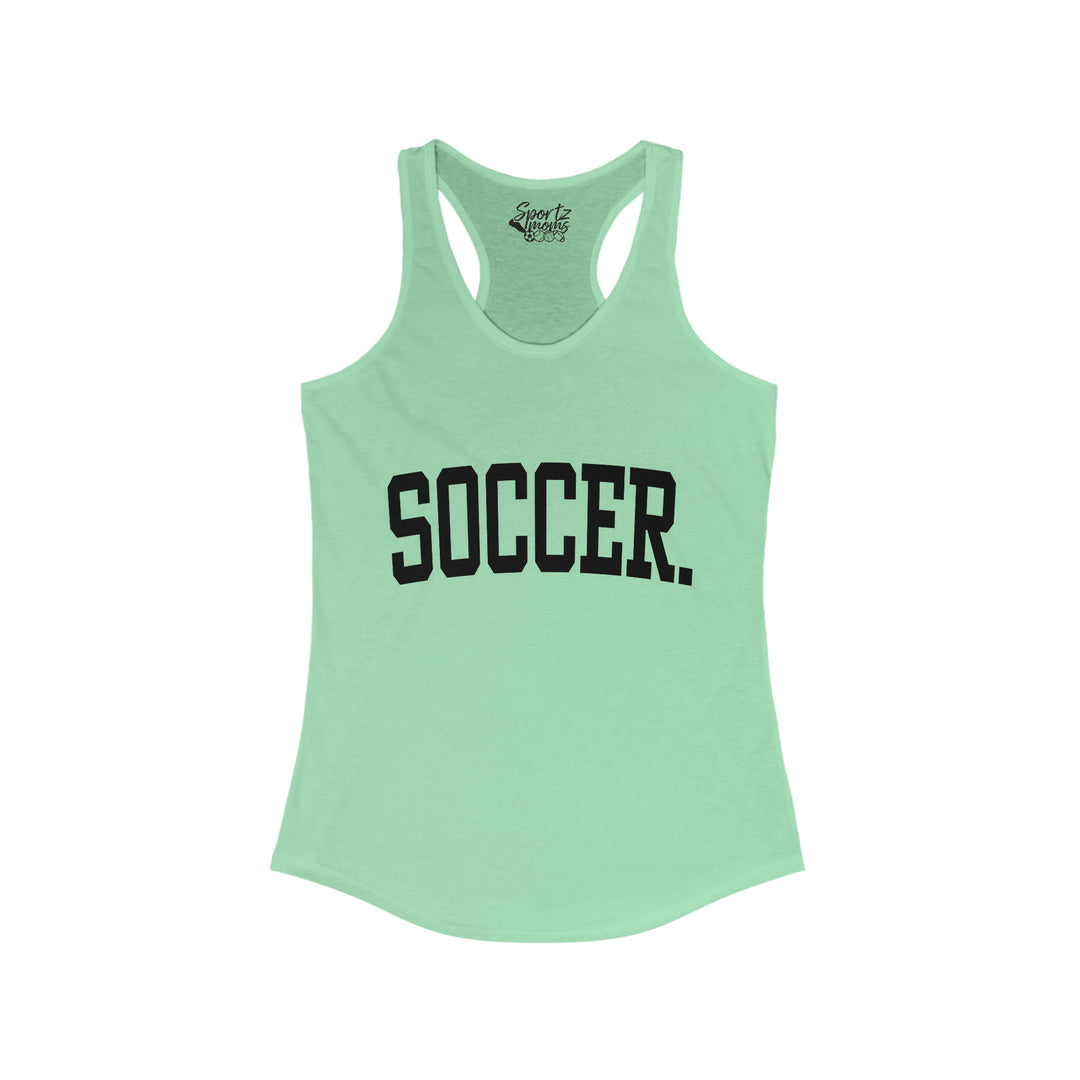Tall Design Soccer Adult Women's Racerback Tank