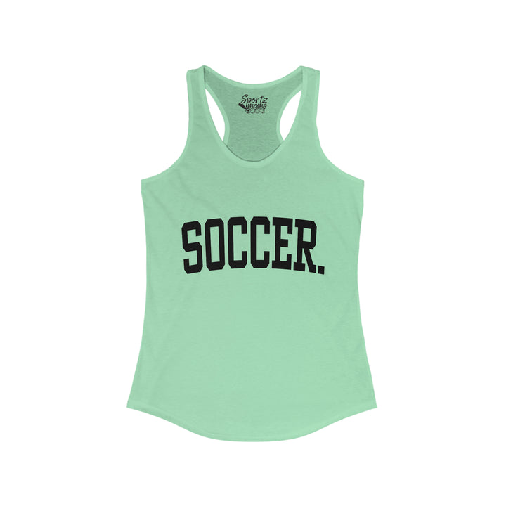Tall Design Soccer Adult Women's Racerback Tank