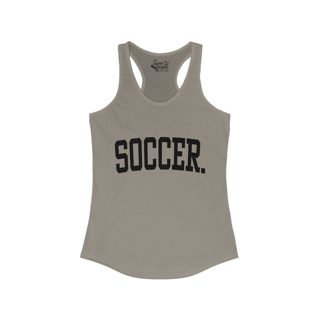Tall Design Soccer Adult Women's Racerback Tank